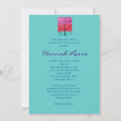 Bar Bat Mitzvah Invitaties Kaart (Achterkant)