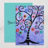 BAR BAT MITZVAH INVITATIES PER PRISARTS KAART (Voorkant / Achterkant)