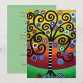BAR BAT MITZVAH INVITATIES PER PRISARTS KAART (Voorkant / Achterkant)