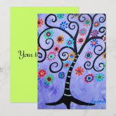 BAR BAT MITZVAH INVITATIES PER PRISARTS KAART (Voorkant / Achterkant)