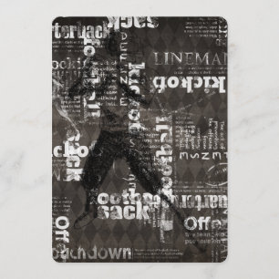 Bar Bat Mitzvah Invitation Football Theme Kaart