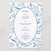 Bar Bat Mitzvah Joods Huwelijk Botanicals Op Maat Menu (Voorkant)