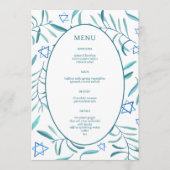 Bar Bat Mitzvah Joods Huwelijk Botanicals Op Maat Menu (Voorkant)