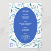 Bar Bat Mitzvah Joods Huwelijk Botanisch op Maat Menu (Voorkant)