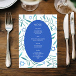 Bar Bat Mitzvah Joodse bruiloft Botanicals Custom Menu<br><div class="desc">Perfect aangepast menu voor een bat mitswa, bar mitswa of andere Joodse viering! Handgemaakte waterverf kunst voor u aan de voor- en achterkant! VOLLEDIG ! Klik hierboven op "Personaliseren" om de tekst te bewerken. Klik op "bewerken met het ontwerpgereedschap" om de lettertypen, kleuren en plaatsingen aan te passen en om...</div>