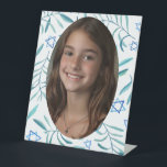 Bar Bat Mitzvah Joodse bruiloft Botanicals Custom Reclamebord Met Voetstuk<br><div class="desc">Perfect aangepast teken voor een bat mitswa, bar mitswa of andere Joodse viering! Handgemaakte waterverf kunst voor jou! VOLLEDIG ! Klik op "Personaliseer" hierboven om uw eigen foto toe te voegen. Klik op "Bewerken met ontwerpgereedschap" om tekst, kleuren en plaatsingen toe te voegen. Kijk in mijn winkel voor verschillende soorten...</div>