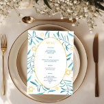 Bar Bat Mitzvah Joodse Huwelijk Botanicals Op Maat Menu<br><div class="desc">Perfect aangepast menu voor een bat mitzvah, bar mitzvah of andere joodse viering! Handgemaakte aquarel kunst voor jou op de voor- en achterkant! VOLLEDIG AANPASBAAR! Klik op “Personaliseer” hierboven om de tekst aan te passen. Klik op "bewerk met behulp van ontwerpprogramma" om de lettertypen, kleuren en plaatsing aan te passen...</div>