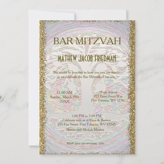 Bar/Bat Mitzvah Kaballah Kaart (Voorkant)