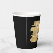 Bar Bat Mitzvah Paper Cup Elegant Gold Papieren Bekers (Rechts)