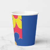 Bar Bat Mitzvah Paper Cup Hippie Flowers Papieren Bekers (Links)