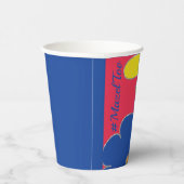 Bar Bat Mitzvah Paper Cup Hippie Flowers Papieren Bekers (Rechts)