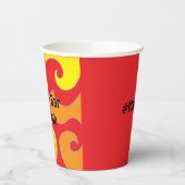 Bar Bat Mitzvah Paper Cup Hippie Swirls Papieren Bekers (Links)