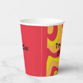 Bar Bat Mitzvah Paper Cup Hippie Waves Papieren Bekers (Rechts)