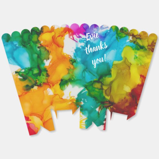 Bar Bat Mitzvah plons van kleur Bedankdoosjes (Ongevouwen)