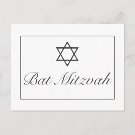 Bar Bat Mitzvah RSVP Aankondiging uitnodiging