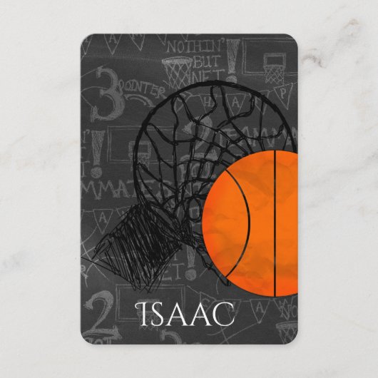 Bar Bat Mitzvah RSVP Card Basketball Theme (Voorkant)