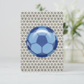 Bar Bat Mitzvah RSVP Card Soccer Theme (Staand voorkant)