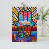 Bar Bat Mitzvah RSVP Kaartje (Staand voorkant)