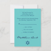 Bar Bat Mitzvah RSVP Kaartje (Achterkant)