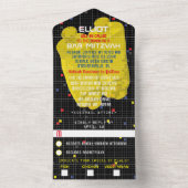 Bar Bat Mitzvah spel op All In One Uitnodiging (Binnen)