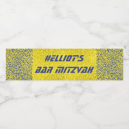 Bar Bat Mitzvah SPEL OP Waterfles Label Waterfles Etiket (Enkel label)