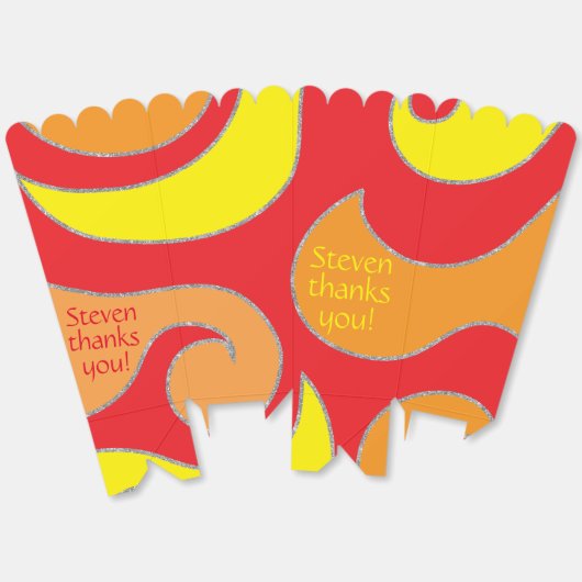 Bar Bat Mitzvah Swirls 2 Bedankdoosjes (Ongevouwen)