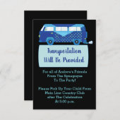 Bar Bat Mitzvah Transport Mini Bus Kaart (Voorkant / Achterkant)