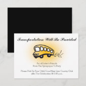 Bar Bat Mitzvah Transportation Mini Bus Card Informatiekaartje (Voorkant / Achterkant)
