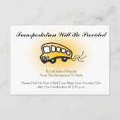Bar Bat Mitzvah Transportation Mini Bus Card Informatiekaartje (Voorkant)