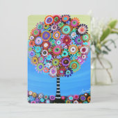 bar bat mitzvah TREE OF Life INVITATIES Kaart (Staand voorkant)