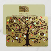 bar bat mitzvah TREE OF LIFE INVITATIONS Kaart (Voorkant / Achterkant)