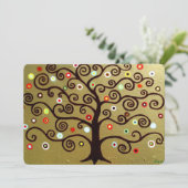 bar bat mitzvah TREE OF LIFE INVITATIONS Kaart (Staand voorkant)