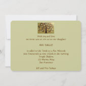 bar bat mitzvah TREE OF LIFE INVITATIONS Kaart (Achterkant)