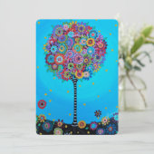 bar bat mitzvah TREE OF LIFE INVITATIONS Kaart (Staand voorkant)