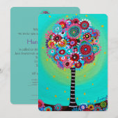 bar bat mitzvah TREE OF LIFE INVITATIONS Kaart (Voorkant / Achterkant)