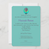 bar bat mitzvah TREE OF LIFE INVITATIONS Kaart (Achterkant)