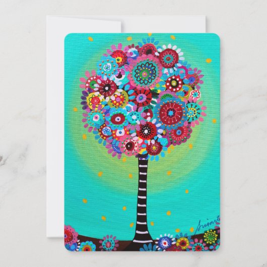 bar bat mitzvah TREE OF LIFE INVITATIONS Kaart (Voorkant)