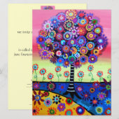 Bar Bat Mitzvah TREE VAN LIFE-uitnodigingen Kaart (Voorkant / Achterkant)