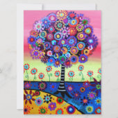 Bar Bat Mitzvah TREE VAN LIFE-uitnodigingen Kaart (Voorkant)