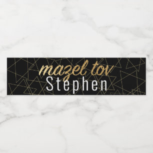 Bar Bat Mitzvah uit dit 'World Gold Label' Waterfles Etiket
