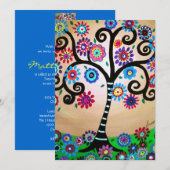 Bar Bat Mitzvah Uitnodiging (Voorkant / Achterkant)