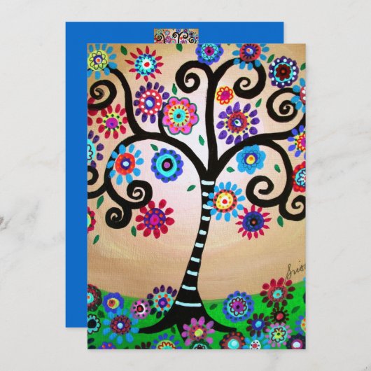 Bar Bat Mitzvah Uitnodiging (Voorkant / Achterkant)