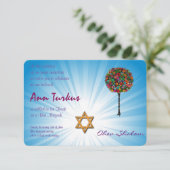 Bar Bat Mitzvah Uitnodiging (Staand voorkant)