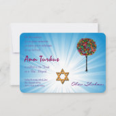 Bar Bat Mitzvah Uitnodiging (Voorkant)