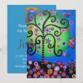 Bar Bat Mitzvah Uitnodiging (Voorkant / Achterkant)