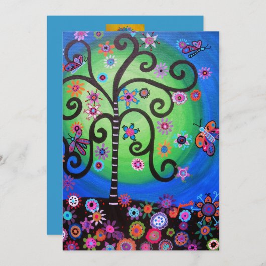 Bar Bat Mitzvah Uitnodiging (Voorkant / Achterkant)