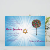 Bar Bat Mitzvah Uitnodiging (Staand voorkant)