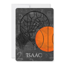 Bar Bat Mitzvah Uitnodiging Basketball Thema