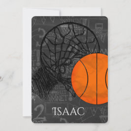 Bar Bat Mitzvah Uitnodiging Basketball Thema