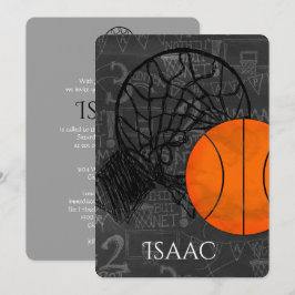 Bar Bat Mitzvah Uitnodiging Basketball Thema